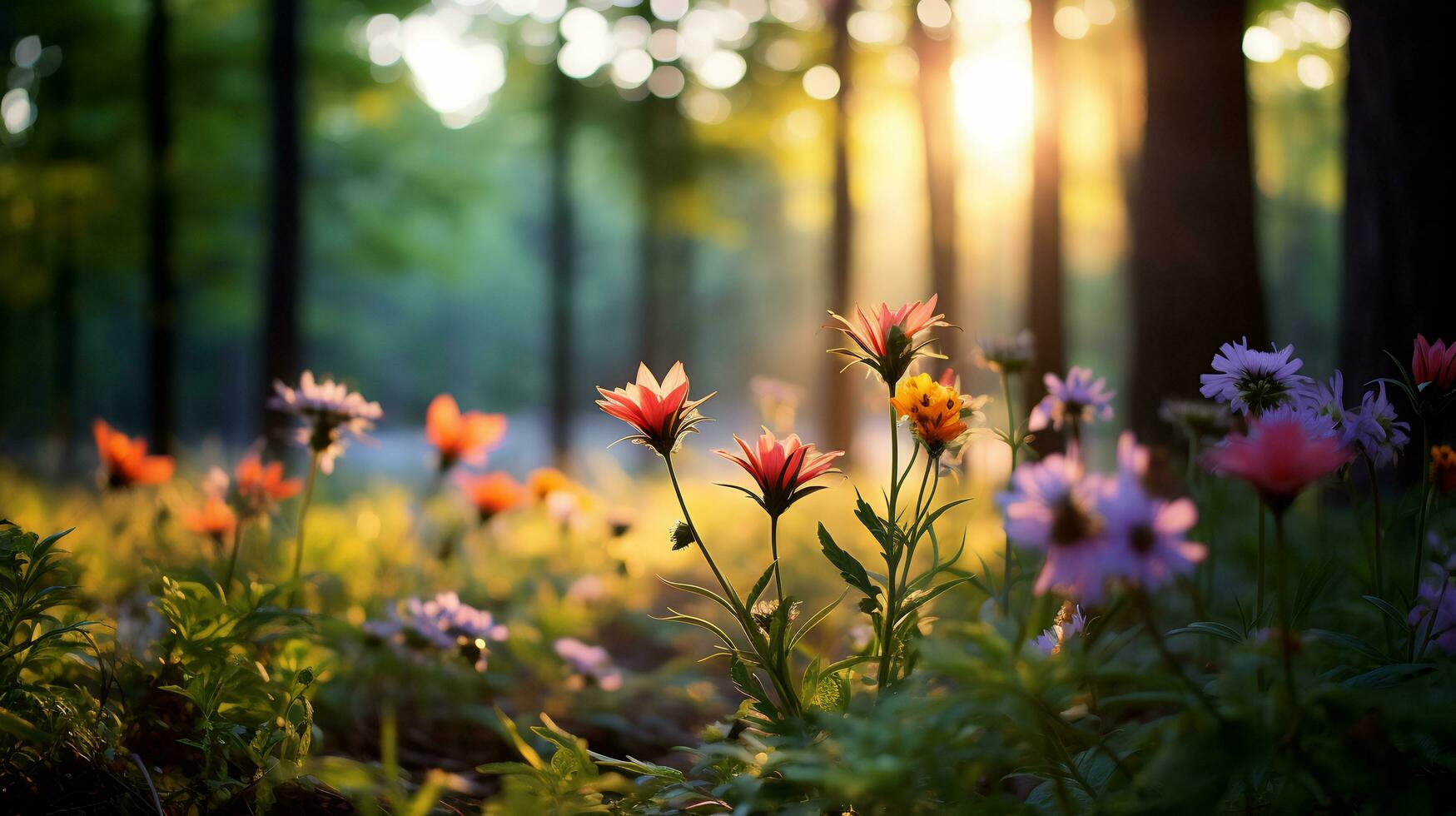 Promos Frais Jardin Magasin -Promos Frais Jardin Magasin various kinds of flowers grow in the depths of the natural forest ai generative free photo